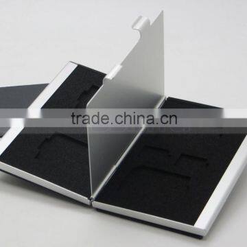 Leather Aluminum EVA Memory Card Carrying Case for 4x SD Card and 4x TF Card photo-6