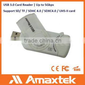 High quality usb 3.0 Dual slot Card Reader factory