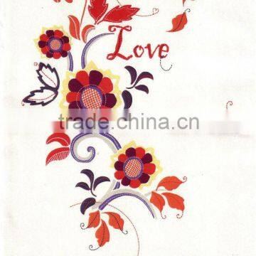 brief love flower pvc wall stickers kids