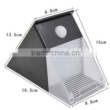 Quality Goods 12 Led Solar Human Body Induction Lamp Solar Wall Lamp Solar Garden Lamp Triangle Shape Led Light photo-5