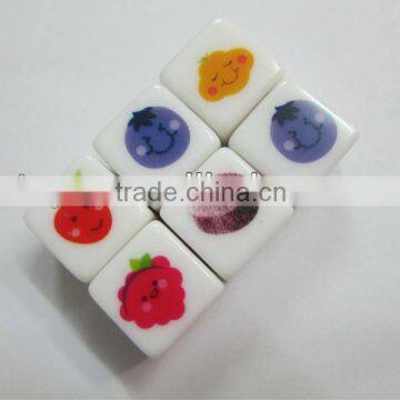 Color printing dice