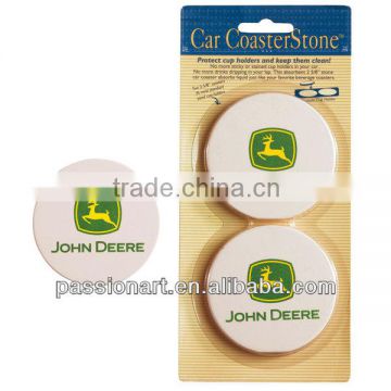 Absorbent Sandstone Ceramic Coaster for car