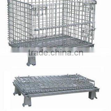 Storage folding wire mesh container
