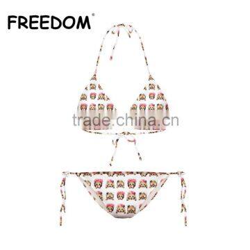 Emoji Digital Print Beautiful Sex Girl Bikini