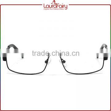 Laura Fairy Black Spring Temple Double Bridge Gentleman Optical Glasses Frame