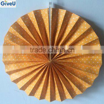 Different Color Promotional Customized Hanging Paper Fan Wedding Lacha