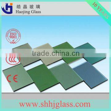 HAOJING 4mm 6mm light green reflective coated glass price factory