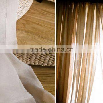 Plain Coloured Polyester Linen Curtain Fabric photo-2