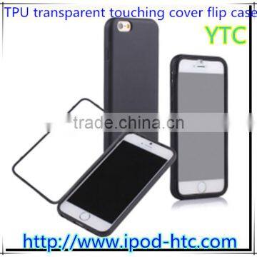 Clean TPU Mobile Phone Case For iPhone 6 With TPU Touching Frame Cover