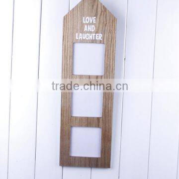 Christmas Ornament Woods Crafts Vintage Home Decor Wooden Multiple Photo Frame