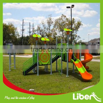 Children Plastic Outdoor Playground Equipment Amusement Park Toys,Outside Plastic Playground Slide for Sale LE.QI.010