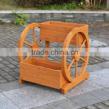 outdoor decorative wooden garden planter