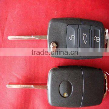 Tongda auto key remote key shell for flip. VW 3 button flip key