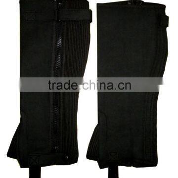 Leather Horse Riding Chaps in SYNTHECTIC LEATHER BLACK - S, M, L, XL photo-3