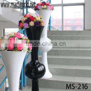 2016 White Classical Decorative mirror resin pillar,resin pillars for wedding decorations(MS-216)