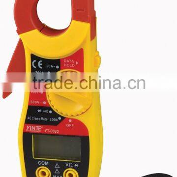 YT-0863 Large Display Electronic Ohms Volt Meter Digital Clamp Meter