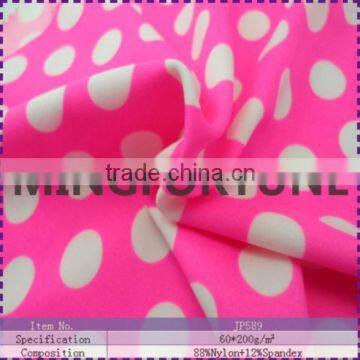 Popular printed swimwear ,swimsuit fabric with polyamide/spandex