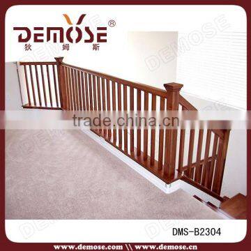 modern wood stair handrail and wooden fence