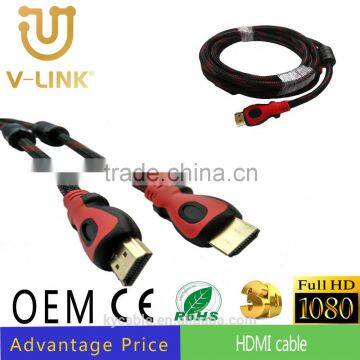 Competive price and high quality braided HDMI core for monitor/computer/projector/camera