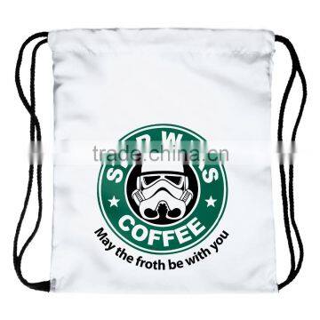 Brand New Custom 3D Print Cheap Polyester Drawstring Bag