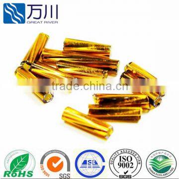 New Design High Quality 6mm Gold Color Glass Twist Bugles photo-1