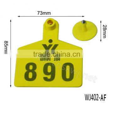 Laser printed code cow ear tag, number series cheap ear tag WJ402-AF