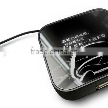 Computer Led Logo 4 Port Usb Hub With Mirror as Promotional Gift photo-2