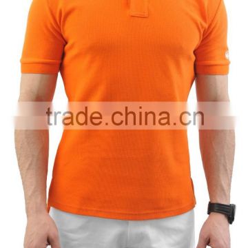 100% Cotton Custom Men Plain Orange Polo Shirt