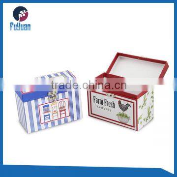 custom cardboard recipe box with recipe cards storage box