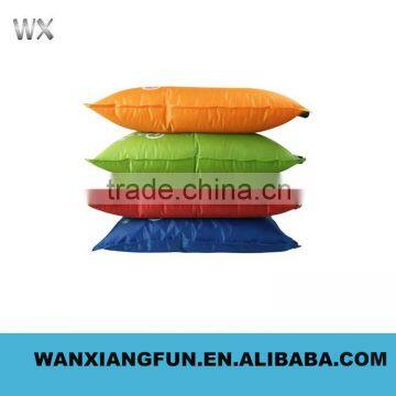 Wholesale promotion camping pvc travel flocked inflatable pillow