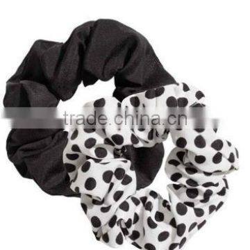 polka dot fabric scrunchy hair accessories