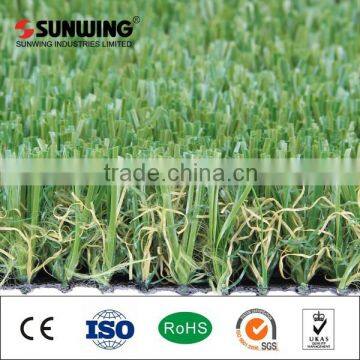 plastic artificial grass with flower for balcony landscaping