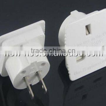 UK EU to UL China Travel Adaptor Pwer Plug Converter 3 to 2