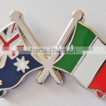 die cut pins custom metal soft enamel lapel pins cross flag lapel pin