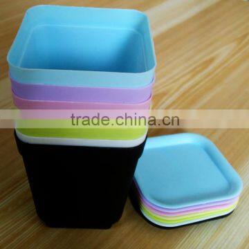 Small Flower pot Gardening Mini Plastic Pots Square Flower Bonsai Planter Nursery Pots