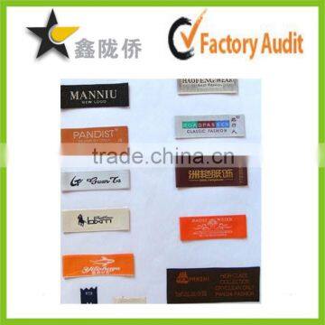 2015 wholesale Custom design woven clothing label manufacturers