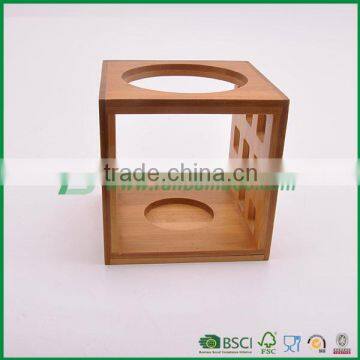 Single wine bottle stand rack in bamboo