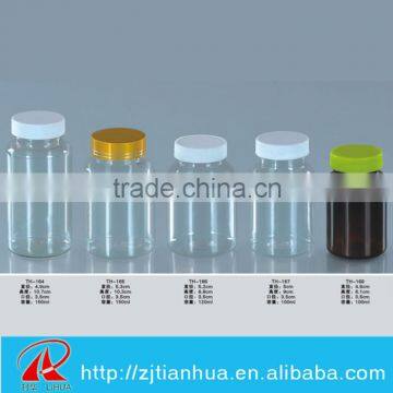 recycled plastic bottles wholesale PET 150ML pill bottle health care bottle can match with gold cap and screw cap                        
                                                Quality Choice
                                                    Mo