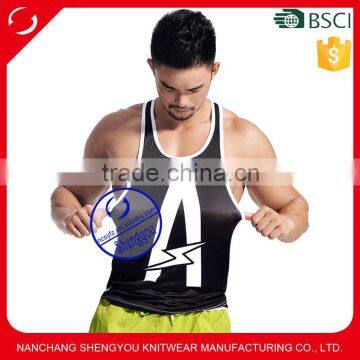 Spandex Cotton Wholesale Sportswear Bodybuilding Mens Stringer Vest Gym Tank Top