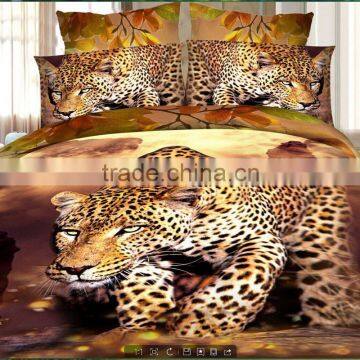 100% cotton reactive print animal tiger new design good sale 3d bedding sets