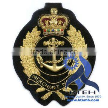 Bullion Badges | Bullion Blazer Badges | Hand Embroidery Bullion Wire Blazer Badges