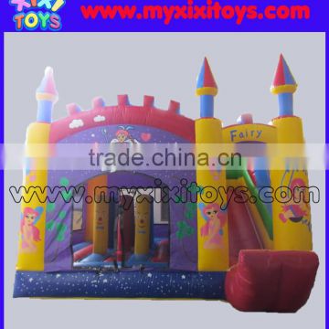 fairy girls inflatable castle with slide combo