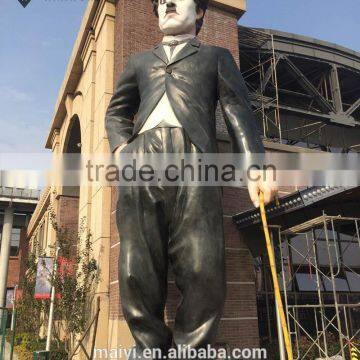 Comedians celebrity Chaplin lifesize resin fiberglass figure