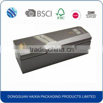Single design luxury wine gift cardboard bottle box