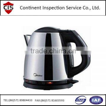 electric kettle,stainless steel cordless water/tea kettles,factory inspection,finished product inspection,online check,QC/QA