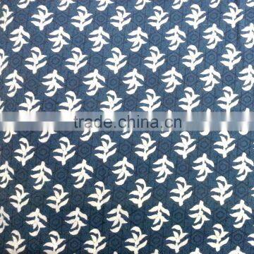 Bagru Indigo discharge print technique on soft cotton SKU 34645