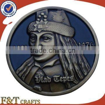 Personalized 3D embossed metal coins for sale antique