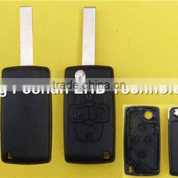 Hot Sale 4 button car key cover for Citroen C8 flip remote key fob case shell