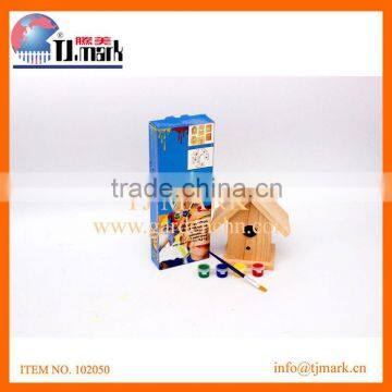 NEW EDCATIONAL DIY TOYS WOOD HOUSE PAINTING