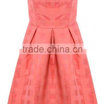CORAL STRAPLESS PROM DRESS PATTERNS